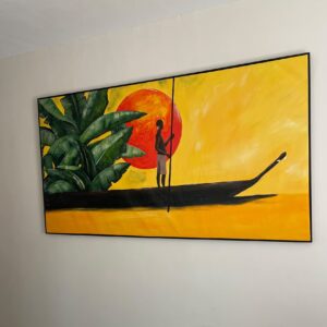 Sunset Voyage - Hand painted art Acrylic on canvas